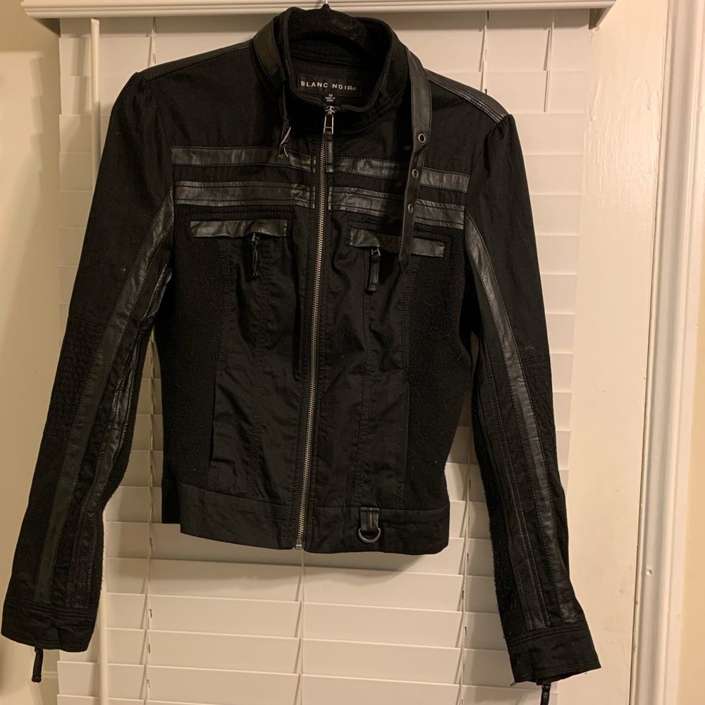Blanc Noir breathable Moto jacket. Size M